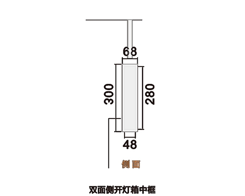 山西双面侧开灯箱中框